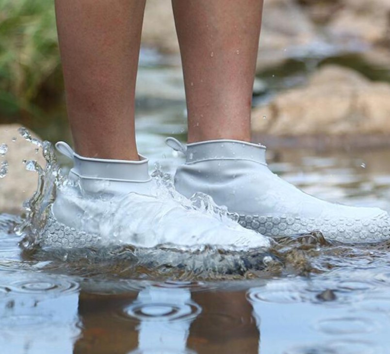 Shoe covers from precipitation